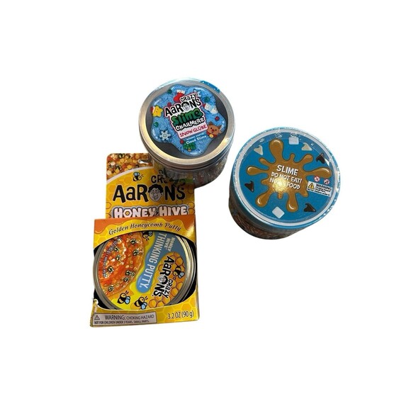 Bundle 3 Crazy Aaron's Putty & Slime Charmers Joe Trend Peanut Butter Slime Lot - Picture 1 of 11